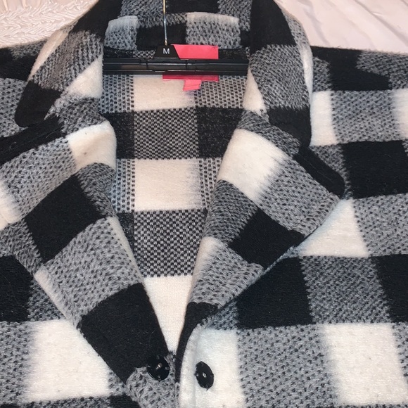 Isaac Mizrahi Jackets & Blazers - ISAAC MIZRAHI BLACK WHITE CHECKERED JACKET S XXL